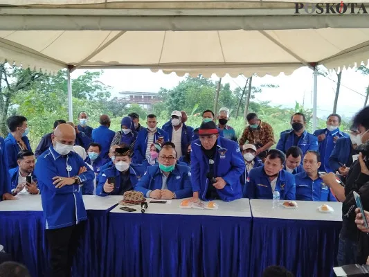 DPP Partai Demokrat hasil KLB Sibolangit saat di Hambalang. (rizal)