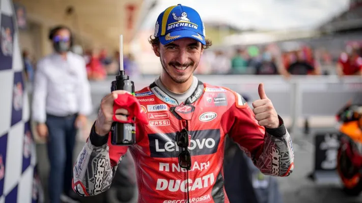 Pembalap tim Ducati, Francesco Bagnaia. (twitter ducaticorse)