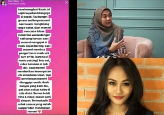 Kolase foto Mommy ASF, Lola Diara, dan tangkapan layar pengakuan sahabat Mommy ASF. (Foto: Diolah dari Google).