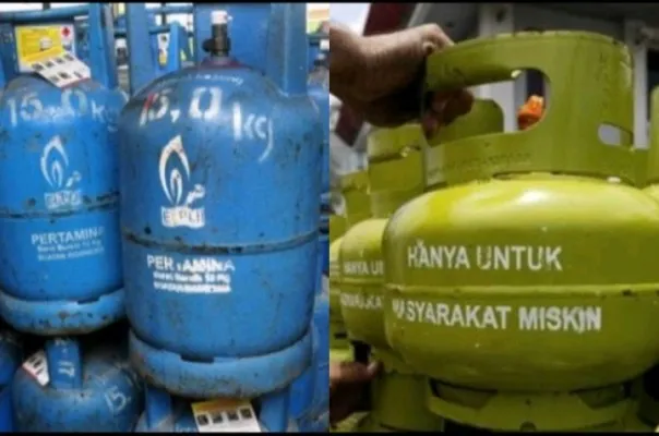 Kolase gas LPG non subsidi dan gas melon 3 kg. (Foto: Diolah dari Google).