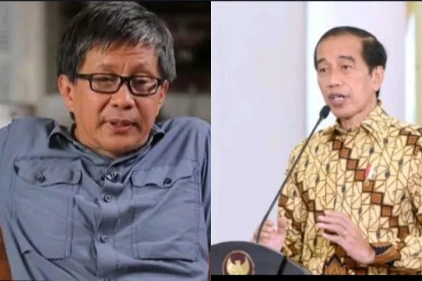 Kolase Rocky Gerung dan Presiden Jokowi. (Foto: Diolah dari Google).