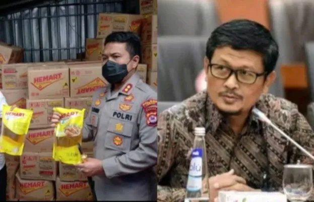 Kolase pengungkapan kartel minyak goreng dan Anggota MPR RI, Amin Ak. (Foto: Diolah dari Google).