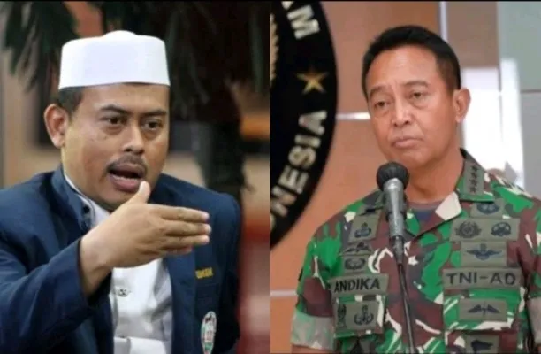 Kolase Pimpinan PA 212 Slamet Ma'arif dan Panglima TNI Jenderal Andika Perkasa. (Foto: Diolah dari Google).