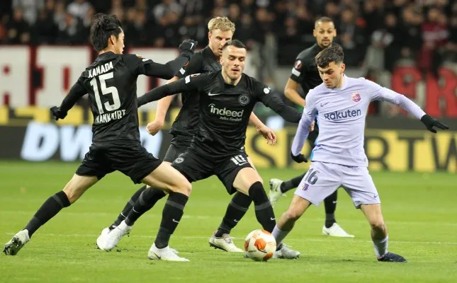 Laga Frankfurt vs Barcelona (foto: twitter/EuropaLeague)