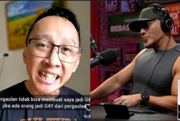 Kolase Abu Janda dan Deddy Corbuzier. (Foto: Diolah dari medsos).