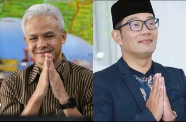 Kolase foto Ganjar Pranowo dan Ridwan Kamil. (Foto: Diolah dari Google).