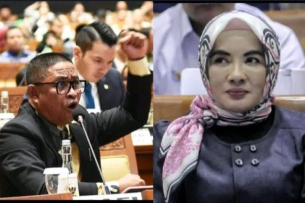 Kolase legislator PKS Rafli dan Dirut Pertamina Nicke Widyawati. (Foto: Diolah dari Google).