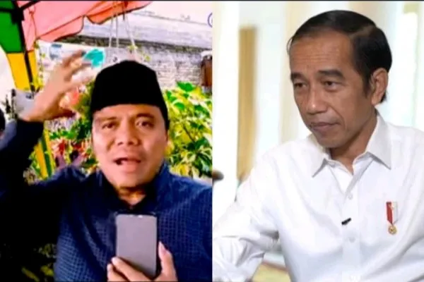 Kolase foto Gus Nur dan Presiden Jokowi. (Foto: Diolah dari YouTube dan Google).