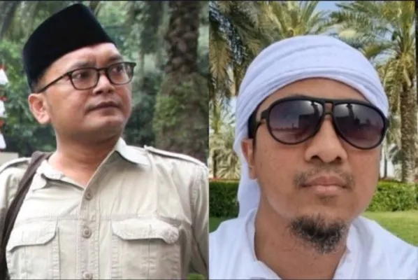 Kolase foto Guntur Romli dan ustaz Yusuf Mansur. (Foto: Diolah dari Google).