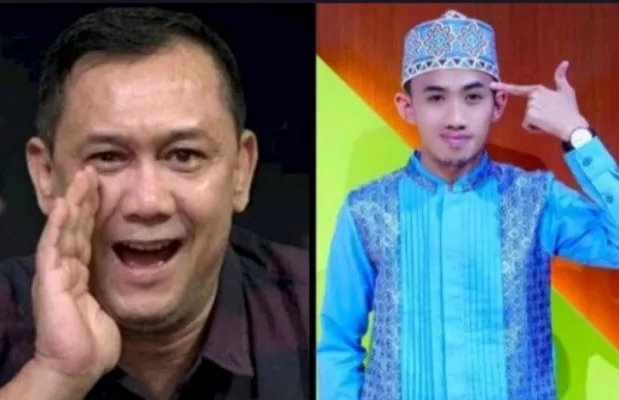 Kolase foto Denny Siregar dan Ustaz Syam. (Foto: Diolah dari Google).