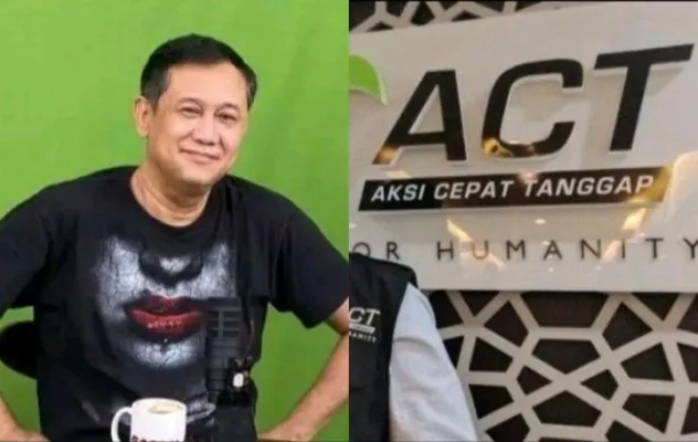 Kolase foto Denny Siregar dan ACT. (Foto: Diolah dari Google).