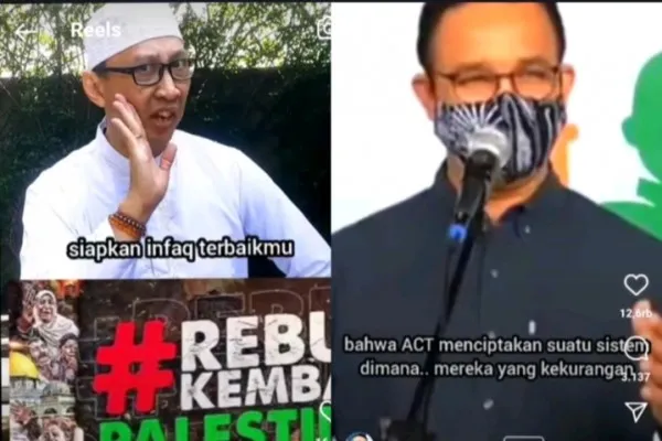 Kolase foto Abu Janda dan Anies Baswedan. (Foto: Diolah dari Google).