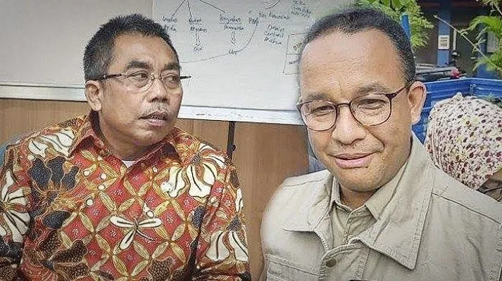 Politikus PDIP sekaligus Ketua DPRD DKI Jakarta, Gembong Warsono dan Gubernur DKI Jakarta, Anies Baswedan. (Foto: Ist).