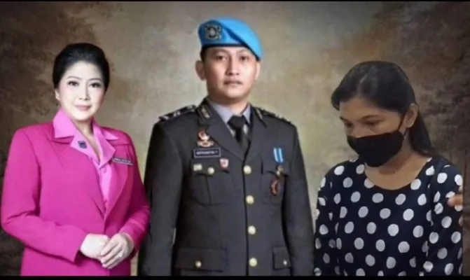 Ilustrasi istri Ferdy Sambo dan Brigadir J serta sang kekasih, Vera Simanjuntak. (Foto: Diolah dari Google).