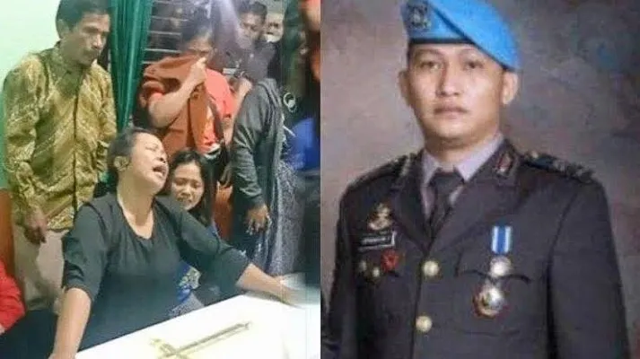 Kolase foto keluarga dan Brigadir J. (Foto: Ist).