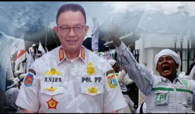 Ilustrasi Anies Baswedan dan FPI. (Foto: Diolah dari Google).