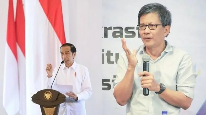 Presiden Jokowi dan Rocky Gerung.(Ist)