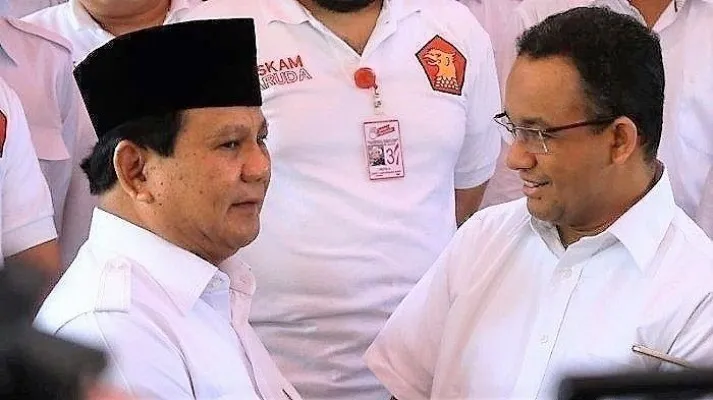 Prabowo Subianto dan Anies Baswedan. Geisz Chalisa meminta keduanya adu gagasan, bukan ungkit perjanjian. (Foto: ist).