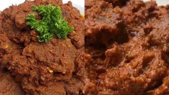 Resep rendang sapi yang enak dan lezat ala Chef Devina Hermawan. (Kolase)