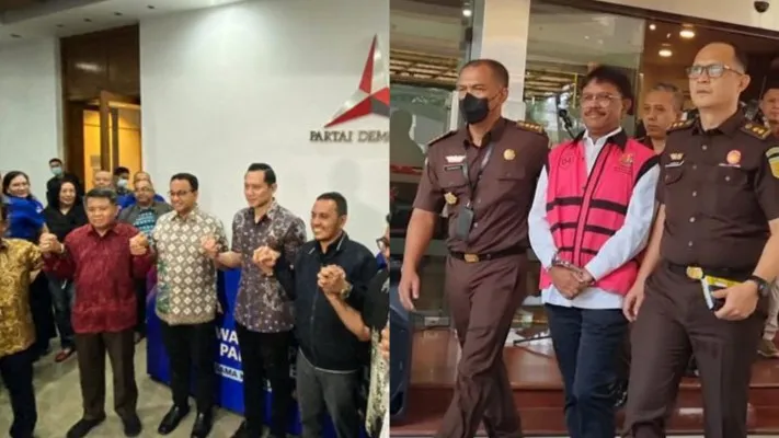 Begini Respon Demokrat dan PKS usai Johnny G Plate jadi tersangka. (Kolase/Ist)