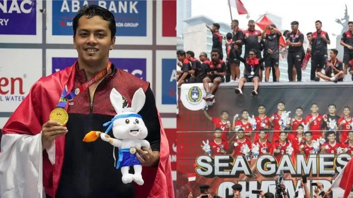 Menpora tanggapi soal atlet renang yang kecewa saat perayaan Kirab Juara SEA Games 2023. (Kolase/Ist)