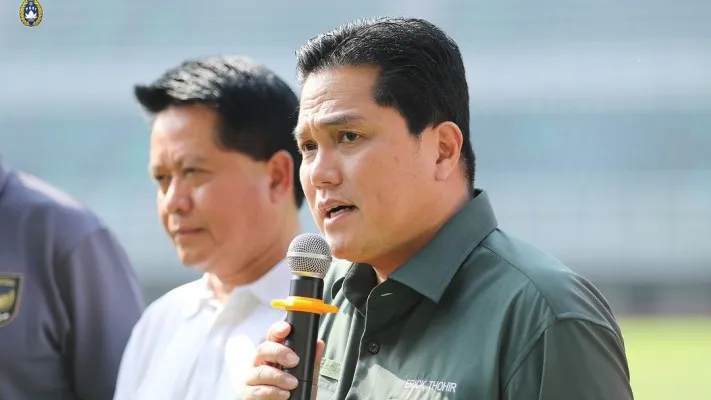 Ketum PSSI Erick Thohir sampaikan 10 persen pendapatan Indonesia vs Palestina akan diberikan ke Palestina. (Instagram/@pssi)