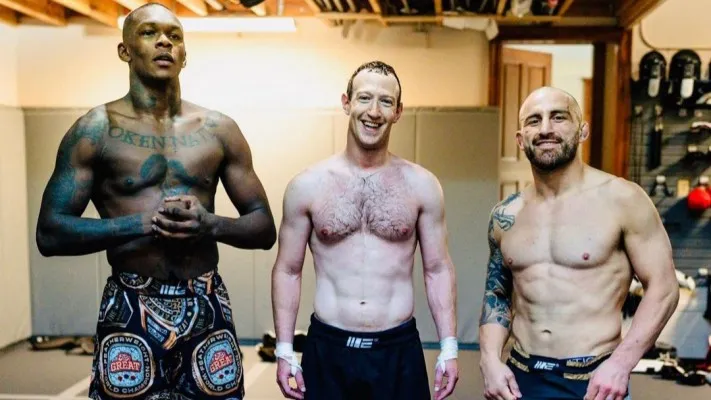 Mark Zuckerberg unggah foto latihan bareng juara UFC. (Instagram/@zuck)