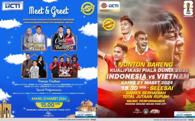 Lesti Kejora, Krisjiana Baharudin hingga TOP 4 X Factor Indonesia ramaikan Meet and Greet nonton bareng Timnas Indonesia vs Vietnam di Bekasi