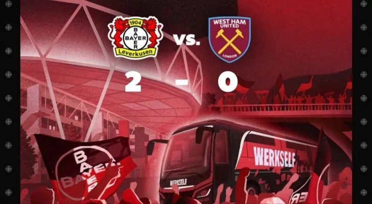 Hasil Leverkusen vs West Ham skor 2-0 pada Liga Europa perempatfinal Leg 1, Xabi Alonso catat rekor baru bagi klub 46 pertandingan belum kalah (foto : Leverkusen)