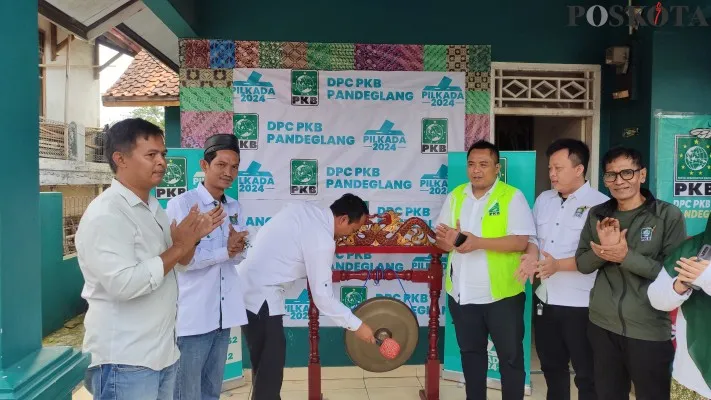 Jajaran PKB Pandeglang saat launching penjaringan bakal calon Bupati dan Wakil Bupati Pandeglang. (Poskota/Samsul Fatoni)