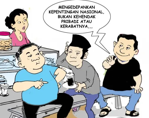 Obrolan Warteg: Tak Harus Satu Gerbong. (Poskota/Yudhi Himawan)