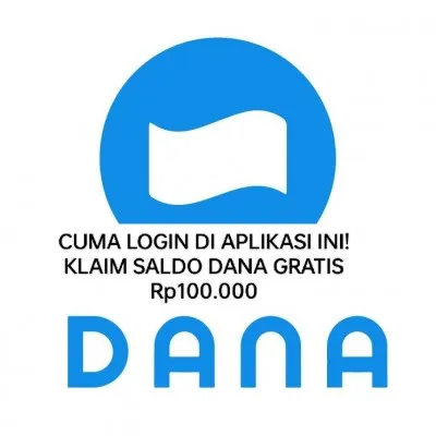 Klaim saldo DANA gratis Rp100.000 hanya login di aplikasi ini. (DANA)