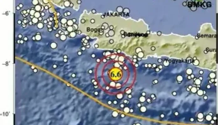 Gempa Garut 6,5 magnitudo terasa hingga Yogyakarta. (BMKG)