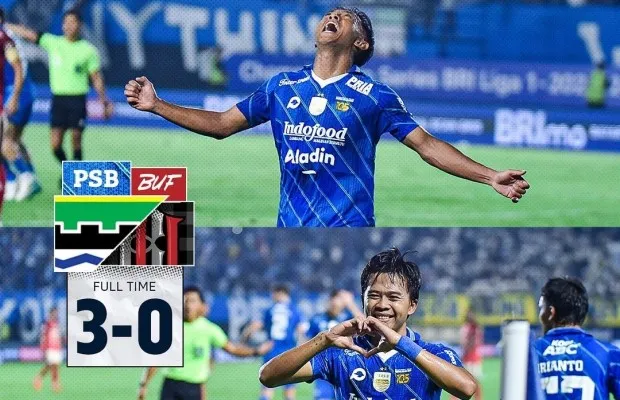 Persib Bandung menang 3-0 lawan Bali United, Maung Bandung lolos ke final Championship series Liga 1 musim 2024. (Persib)