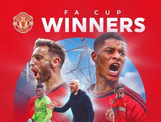 Manchester United juara Piala FA musim 2024 setelah kalahkan Manchester City dengan skor 2-1. (Foto: Man United)