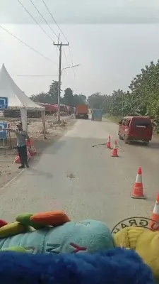 Aksi dugaan pungli di kantong parkir Parungpanjang Bogor (Dok. Warga)