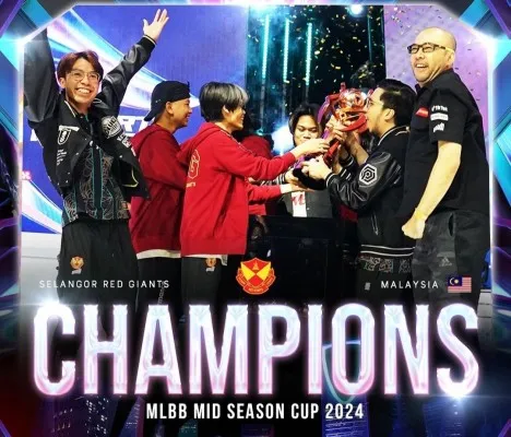 Selangor Red Giants Malaysia Juara MSC 2024 turnamen Mobile Legends cetak sejarah bagi tim dan negaranya. (MPL Malaysia)