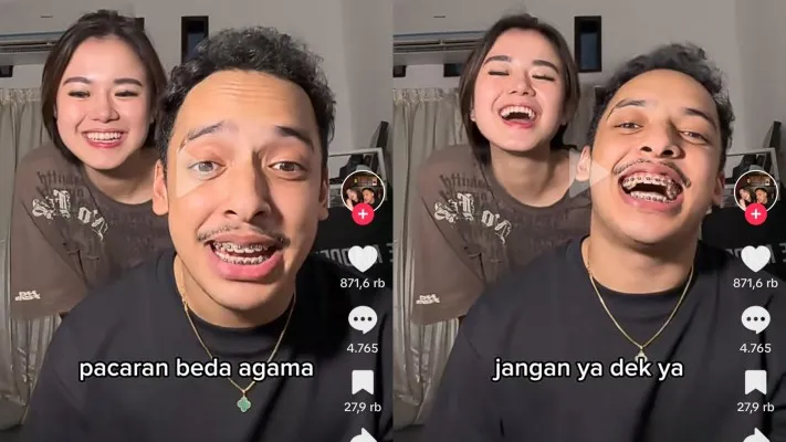 Ternyata ini arti kata Jangan Ya Dek Ya yang viral di TikTok. (Foto: tangkapan layar TikTok/@daffakeduda)