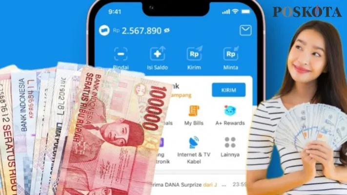 Aplikasi mirip TikTok ini bisa menghasilkan saldo DANA gratis Rp150.000. (Foto: Poskota/edited: Kamila Sayara)