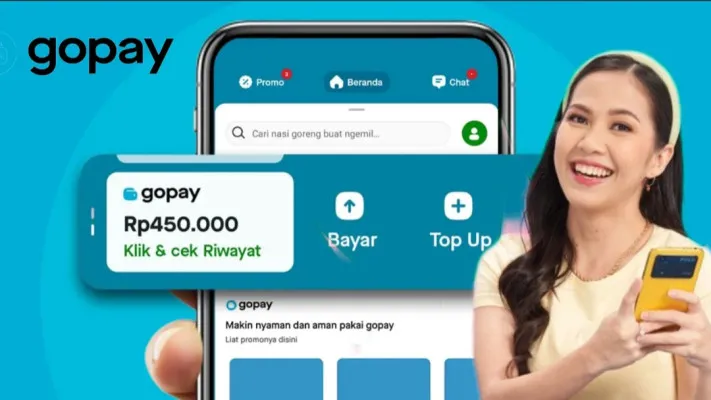 Begini cara top up saldo e-money melalui GoPay. (Edited Poskota/Kamila Sayara)