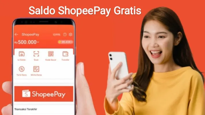 Ilustrasi dapat saldo ShopeePay gratis dengan mudah. (Sumber: Poskota/edited: Kamila Sayara)