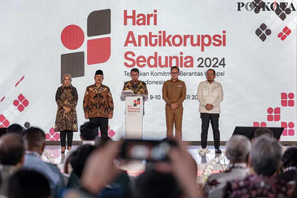 Sejumlah menteri menghadiri  Hari Antikorupsi Sedunia (Hakordia) 2024 di Gedung Merah Putih KPK, Kuningan, Jakarta Selatan, Senin, 9 Desember 2024. (Poskota/ Ahmad Tri Hawaari)