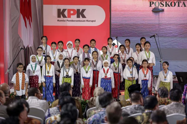 Sejumlah menteri menghadiri  Hari Antikorupsi Sedunia (Hakordia) 2024 di Gedung Merah Putih KPK, Kuningan, Jakarta Selatan, Senin, 9 Desember 2024. (Poskota/ Ahmad Tri Hawaari)