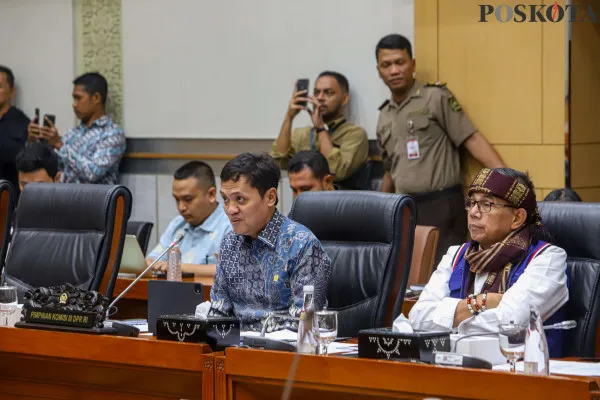 Korban penganiayaan Dwi Ayu Darmawati (tengah) saat mengikuti Rapat Dengar Pendapat (RDP) dengan Komisi III DPR dan Kapolda Kalimantan Tengah di Kompleks Parlemen, Senayan, Jakarta Pusat, Selasa, 17 Desember 2024. (Poskota/ Ahmad Tri Hawaari)
