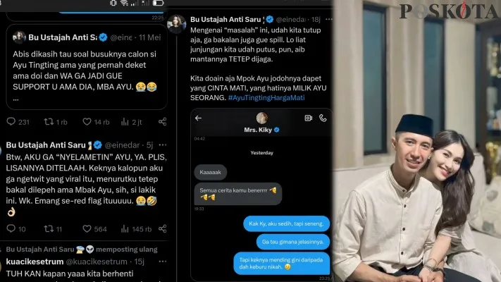 VIRAL Dugaan Putusnya Ayu Ting Ting, Muhammad Fardhana Dituding Pria Red Flag (Poskota/Resi Siti Jubaedah)