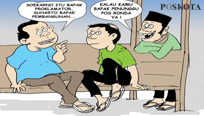 Kartun Sental-Sentil "Obrolan Pos Ronda: Ingin Mendapat Julukan". (kartun: poskota/ucha)