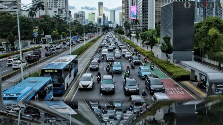 Ilustrasi jalan  di Jakarta.(ahmad Hawari)