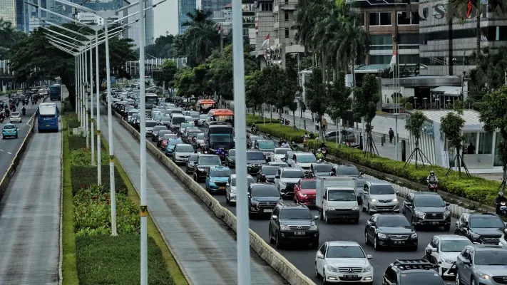 Salah satu jalan di Jakarta.(ahmad harwari)