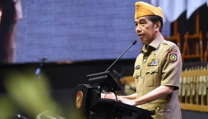 Presiden Joko Widodo ketika berbicara di hadapan ratusan veteran pada Selasa, 11 Oktober 2022.