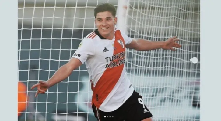 Pemain Man City Julian Alvarez, yang dipinjamkan ke River Plate. mencetak 6 gol. (Foto: Instaggram)